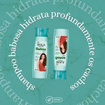 Imagem de Kit 2 Shampoo Babosa Manteiga Karité Hidratação Cacheados Cachos 325ml Skala