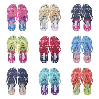 Imagem de Kit 20 Prs Chinelo Feminino Sandália Cores Neon Atacado K127