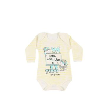 Imagem de Kit 3 Body Bebê Suedine Estampado Frases 100% Algodão Meninos