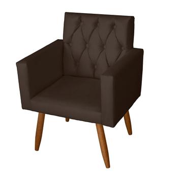 Imagem de Kit 3 Poltronas 66cm Capitonê Thais Suede - Mafer