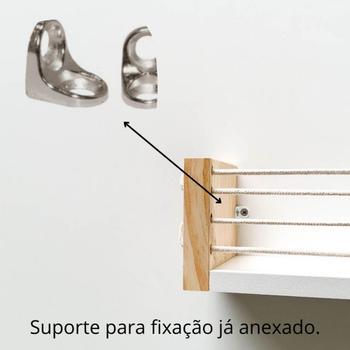 Imagem de KIt 3 Prateleiras Tricomix Duo - 50x10 cm - MDF e Madeira (p/ decoração e organização de ambientes)