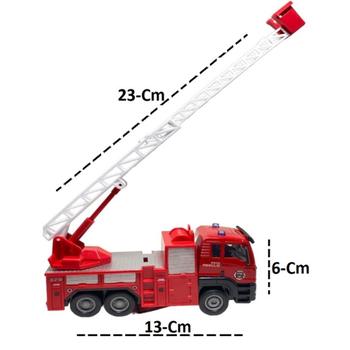 Imagem de Kit 4 Caminhão bombeiro De Ferro,Plastico Colecionáveis 1:48