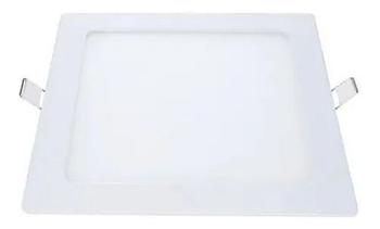 Imagem de Kit 4 Plafon Led Quadrado Embutir 12w 17x17cm Branco Frio