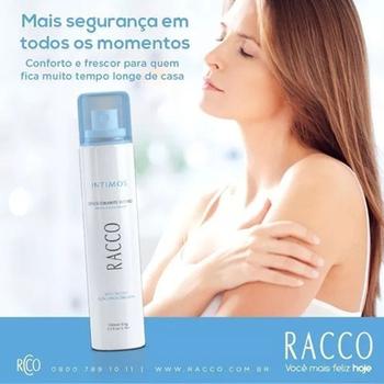 Imagem de Kit 4un Desodorante Íntimo Com Jato Seco Ação Prolongada Desodoriza Higieniza Cuidado Corporal Pele Sensível Derma Testado Original Racco 100ml