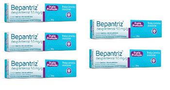 Imagem de Kit 5 Bepantriz Dexpantenol 50mg/g Dupla Proteção 30g - Cimed