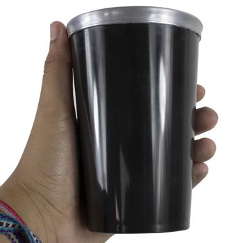 Imagem de Kit 5 cuias copos termicos de aluminio nosso tereré 300ml preto