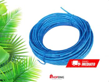 Imagem de Kit 50m Cabo Rede Azul + 20Plug Rj45 + 1 Alicate Crimpar