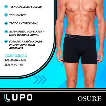 Imagem de Kit 6 Cuecas Boxer Lupo Masculina Microfibra Sem Costura Atacado Box Original