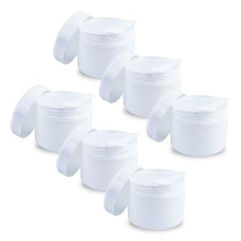 Imagem de Kit 6 Pote Creme Cosmético Gel Unha Tampa Vedação Colher 30g