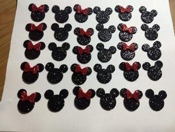 Imagem de Kit 60 Adesivos Disney -par Minnie Mickey Super Cola Pet