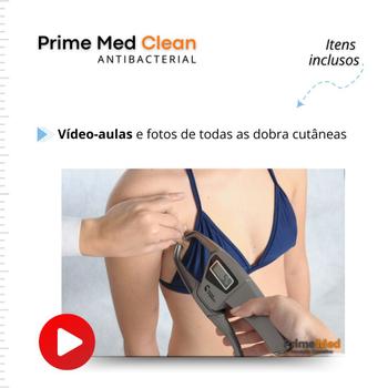 Imagem de KIT Adipômetro Prime Med Clean - Antibacterial - Azul