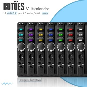 Imagem de Kit Central Multimídia Universal Mp5 2 Din Bluetooth Espelha Ford F4000