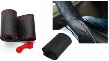 Imagem de Kit de Capas de Couro Impermeável Renault Megane 1997 a 1998 + Capa de Volante com Agulha + Chaveiro