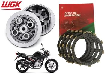 Imagem de Kit Embreagem Disco Cubo Plato Wgk Ys Fazer Factor Xtz 150 Crosser De 2013 Ate 2023