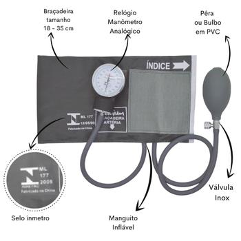 Imagem de Kit Enfermagem Bolsa Estetoscopio Aparelho Pressao Top