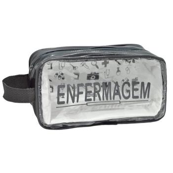 Imagem de Kit Enfermagem Estetoscopio Multi Aparelho de Pressao Manual Completo Necessaire Transparente Estagio Incoterm