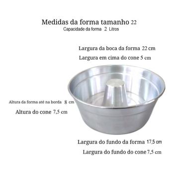 Imagem de Kit Formas De Bolo Com Furo Redonda 22 Cm Aluminio 05 Und