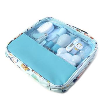 Imagem de Kit Higiene Bebê 13 Itens Completo com Estojo Cor Azul