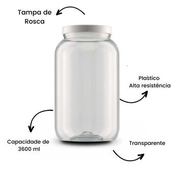 Imagem de Kit lavanderia 3 dispenser 3,6l + porta sabao 3,6l branco