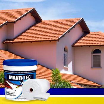 Imagem de Kit Manta Liquida Emborrachada 12Kg + 10M2 Bidim Ceramica