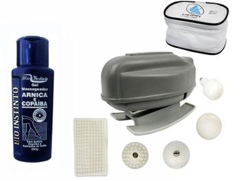 Imagem de Kit Massageador Elétrico Corporal 220v + Gel Arnica e Copaíba