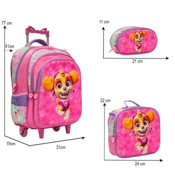 Imagem de Kit Mochila Infantil Menina Rodinha Skye Patrulha Canina