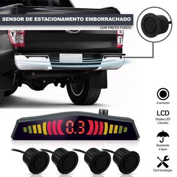 Imagem de Kit Multimídia Android + Câmera Ré + Sensor Ré Preto Fosco Emborrachado Ford Ecosport 2003 2004 2005 2006 2007 Bluetooth Espelhamento