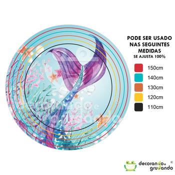 Imagem de Kit Painel Redondo + Trio Capa Cilindro Cauda Sereia