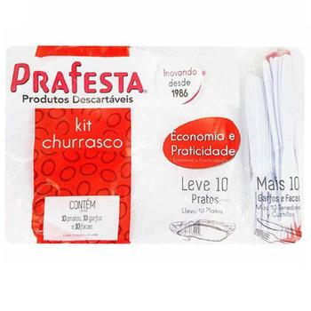 Imagem de Kit Para Festa descartáveis com Prato e Talheres com 30un