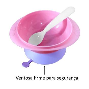 Imagem de Kit Refeição da Minnie Tigela que Gruda Copo com Alça e Pratinho Bowl com Colher