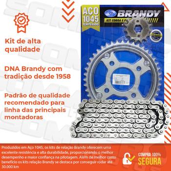 Imagem de Kit Relação-Transmissão Honda Cg-Fan-Titan 160 Aço 1045 Brandy