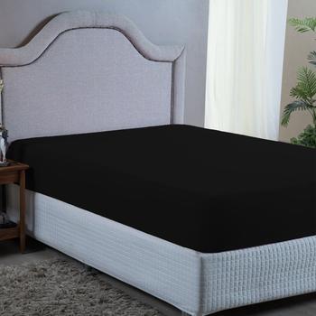 Imagem de Lençol Cama Box Queen Size 400 Fios Aveludado com Elástico 30CM Altura