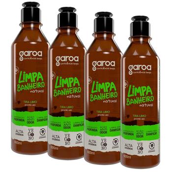 Imagem de Limpa Banheiro Natural Capim Limão 600Ml Garoa - Combo 4 Und