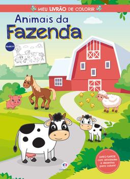 Imagem de Livro - Animais da fazenda - Meu livrão de colorir