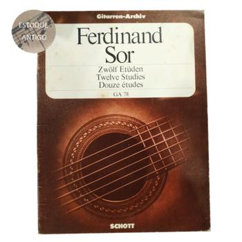 Imagem de Livro ferdinand sor twelve studies ga78 schott (estoque antigo)