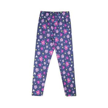 Imagem de Lote de 5 Calças Legging Infantil Estampada e Lisa Meninas