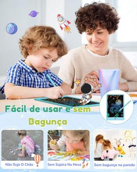 Imagem de Lousa Mágica Infantil Digital LCD Tablet Para Desenho & Escrita Colorida Para Criança 8,5 Polegadas Com Caneta Resistente a Queda Cores Sortidas