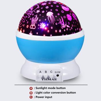 Imagem de Luminária  Baby Starry Ocean Music Night Light Projector Lullaby para crianças, Projetor Moon Stars 12 Soft Master AZUL