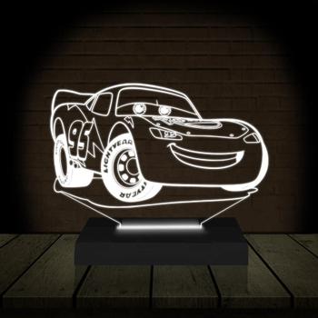 Imagem de Luminária Led 3d  Carros Relâmpago Mac Queen  Abajur Presente Criativo Decoração