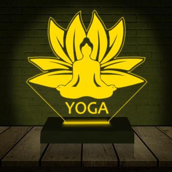 Imagem de Luminária Led 3d  Yoga Abajur Presente Criativo Decoração