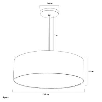 Imagem de Lustre Cupula Pendente Dome 50x15cm Magnífico Bege