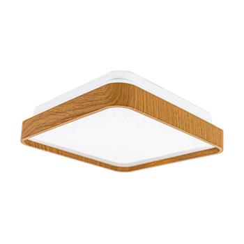 Imagem de Lustre Plafon LED Timber 24W 40x40 Céu Estrelado Amadeirado Branco Quente 3000K Bivolt