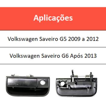 Imagem de Maçaneta Externa Traseira Tampa Caçamba VW Saveiro G5 e G6