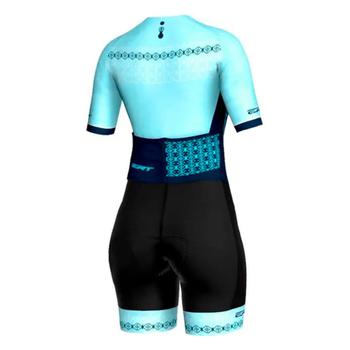 Imagem de Macaquinho Ciclismo Feminino New Elite Azul Forro Gel ERT