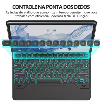 Imagem de Magic Keyboard Case Bettdow Sem Fio Bluetooth para Samsung Galaxy Tab S8+/S7 FE/Plus/S9+12.4