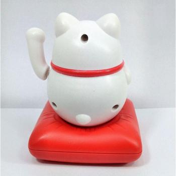 Imagem de Maneki Neko Gato Da Sorte Branco 9 Cm Altura Energia Solar