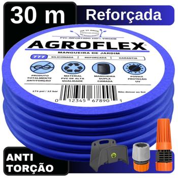 Imagem de Mangueira Jardim AgroFlex 30 Metros + Suporte Tramontina