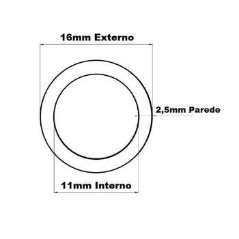 Imagem de Mangueira Tubo Pneumática Pu 16mm Poliuretano Azul 4mt