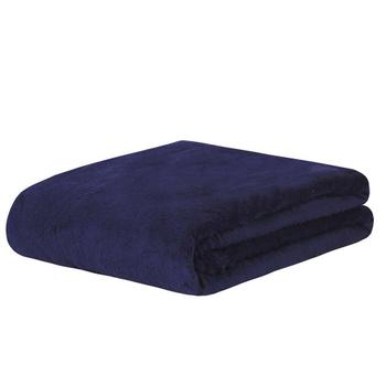 Imagem de Manta Fleece Super Soft Casal Microfibra Lisa 180x200cm 200g/m² Marinho Sonhare Sultan