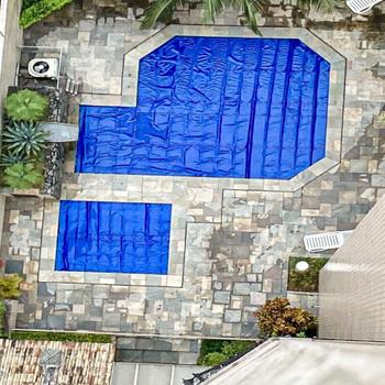 Imagem de Manta Térmica Piscina 7x3,5 500 Micras + Proteção Uv BLACK/BLUE